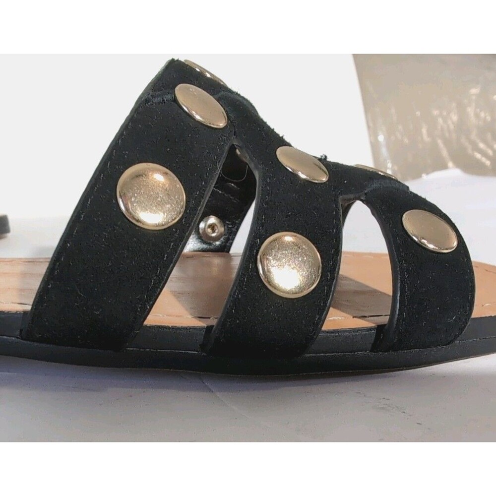 Vince Camuto Vazista Studded Slide Sandal In Black Suede Size 7.5 M Women's New - Picture 6 of 11